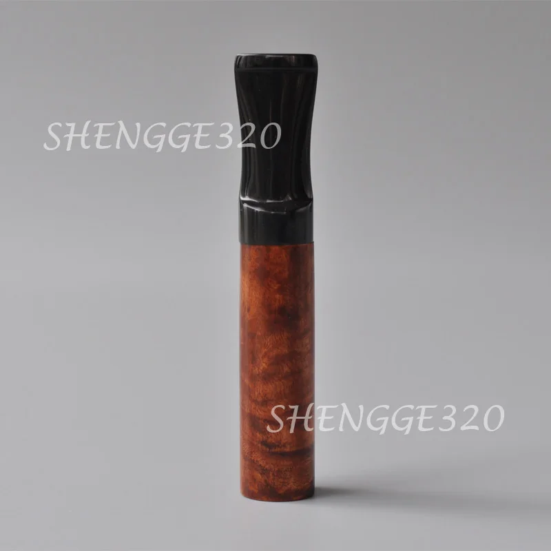 حامل سجائر خشبي من براير، أنبوب تدخين خشبي، نمط قصير مستقيم #4