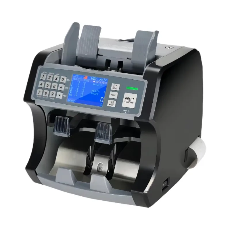 Latest 2025 Money Counter with Printer Fast Multi Currency Mixed Value 2 CIS Detection TFT Display Advanced Fraud Prevention
