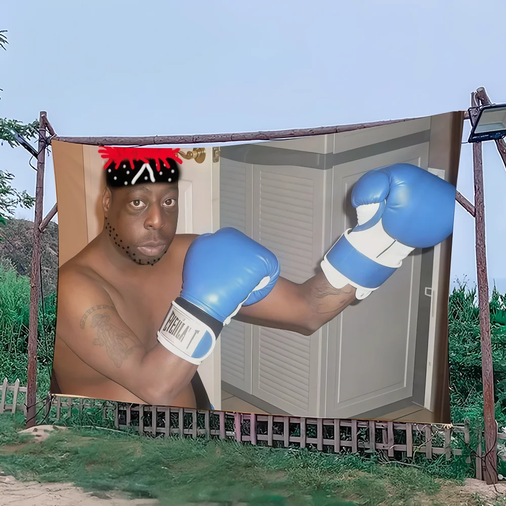 علم L-Lester الديكور الأخضر في الهواء الطلق نزهة حفلة الفن Q الملاكمة معلقة المنزل التخييم مضحك لافتة الحفلات #4