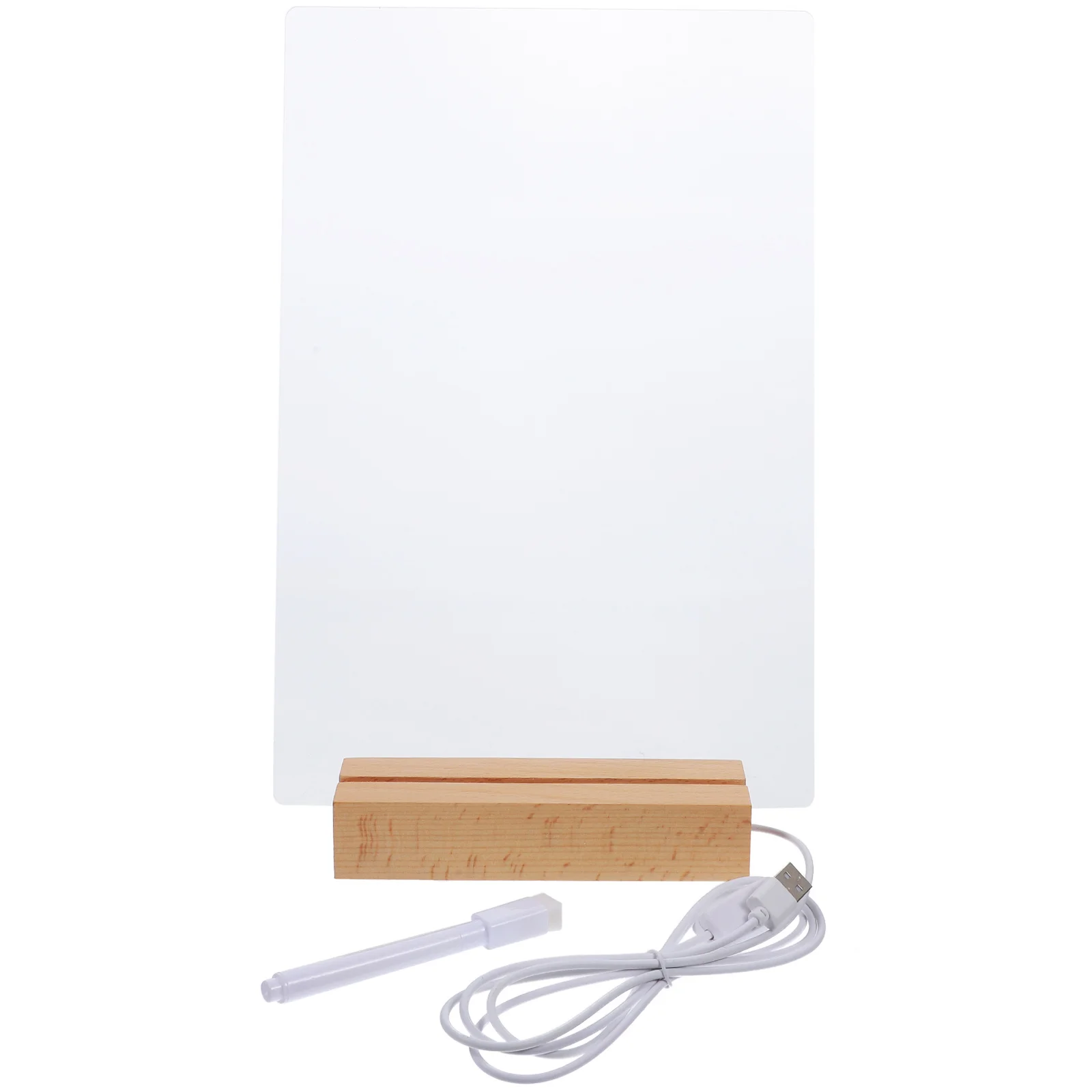 مجموعة واحدة من لوحة ملاحظات الأكريليك المضيئة لسطح المكتب للمنزل والمكتب والمدرسة والرسم الإبداعي القابل للمسح الشفاف