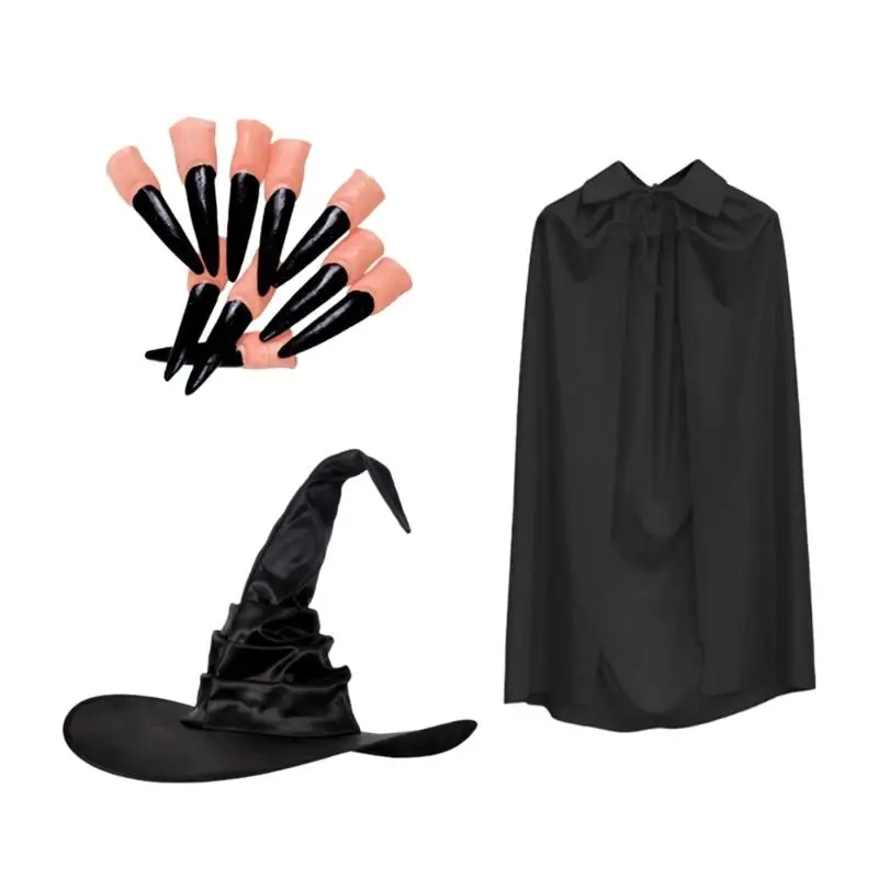 39bd Witch Outfits Witches Witch Costume Accessori Witch Vestirsi per festa Halloween Maschese Natale Carnivali