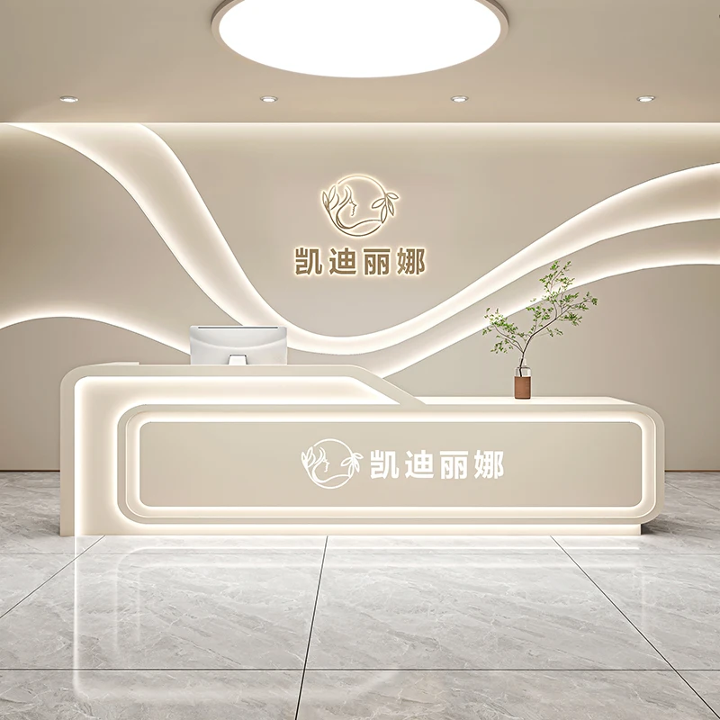 

Restaurant Front Desk Reception Counter Boutique Business Clothing Reception Desks White Clothing Mostrador Recepcion Furniture