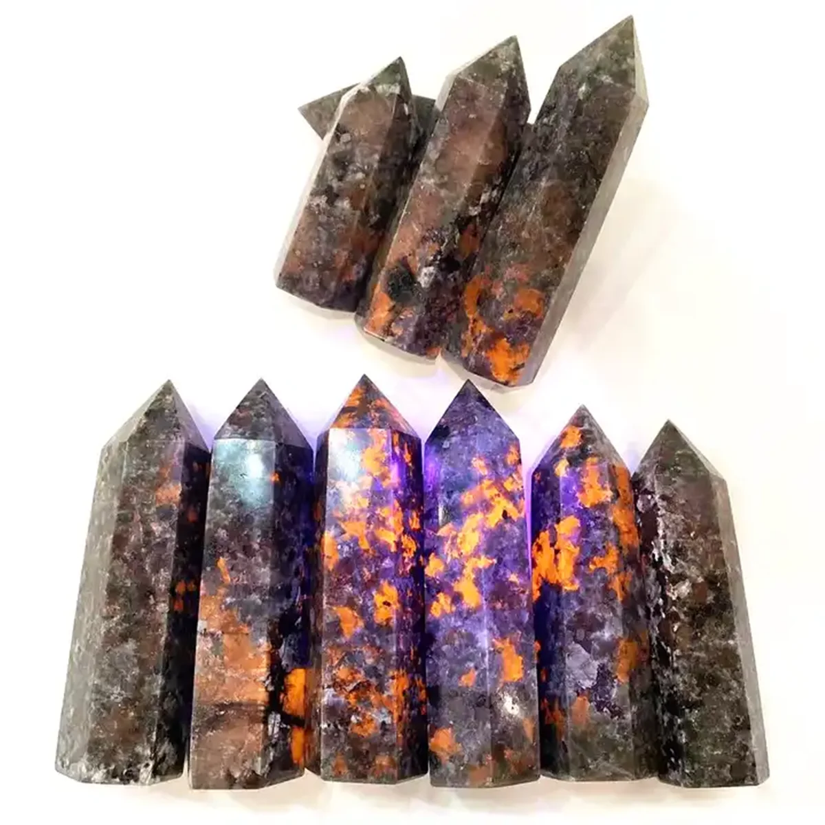 High Quality 7-8cm Yooperlite point Real Crystals and Healing Stones Healing Crystal Wand Crystal Stones