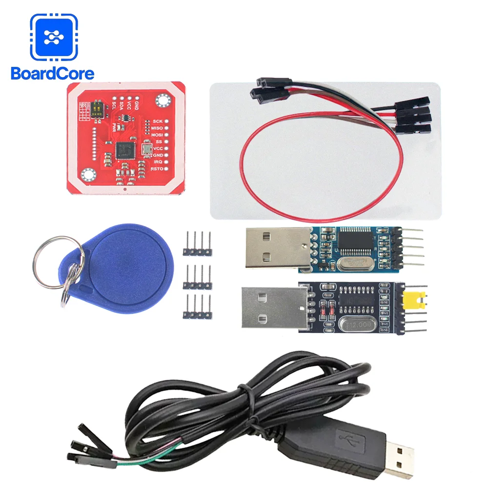 Pn532 nfc rfid v3 kits de módulo sem fio leitor escritor modo ic pl2303hx download cabo usb para ttl ch340g android telefone suporte