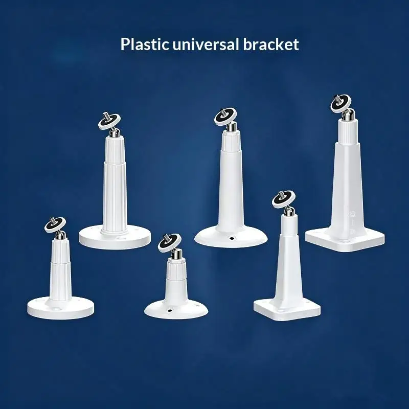 Universal White Plastic Camera Bracket 360° Rotary Head for Bullet Cams Outdoor Home Security Surveillance Mount
