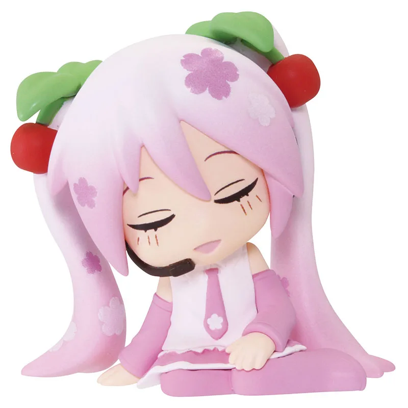 Originale Hatsune Miku Part3 Gashapon Giocattolo Kagamine Rin & Kagamine Len & Cherry Blossom Miku Sleep Series Capsula Action Figure Modello