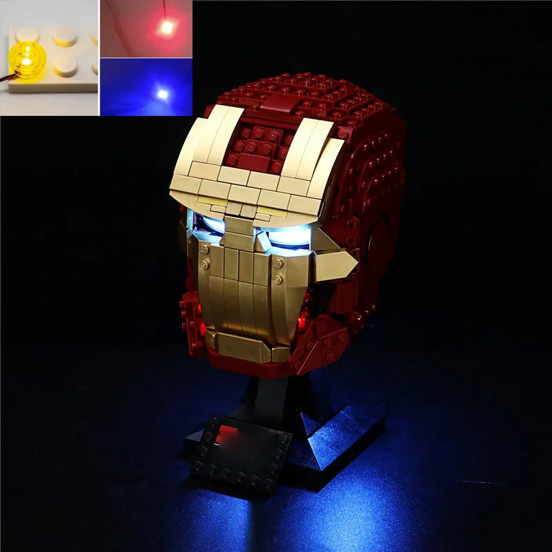 USB Lights Compatible with Lego 76165 Iron Man Helmet Blocks Bricks -（Not include Lego Bricks)