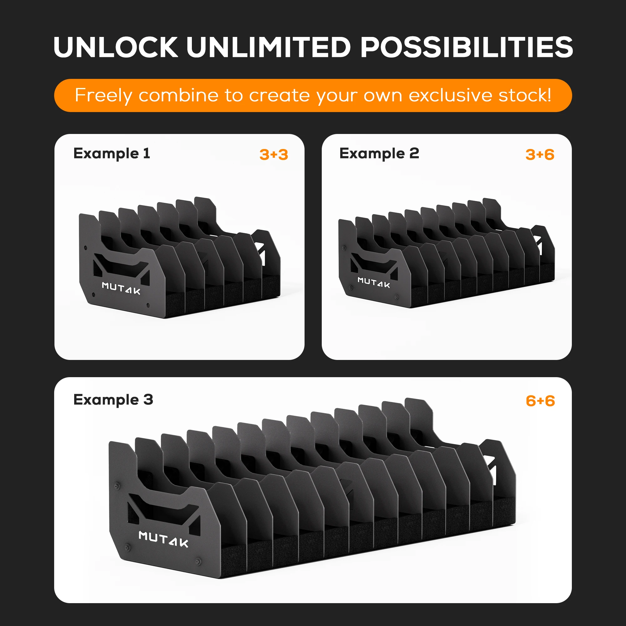 3/6/9 DIY Foam Pistol Rack for Gun Safe,Slots U-Shaped Gun Slots Handgun Rack-Fit Most Size Firearm Revolver Pistols Holder