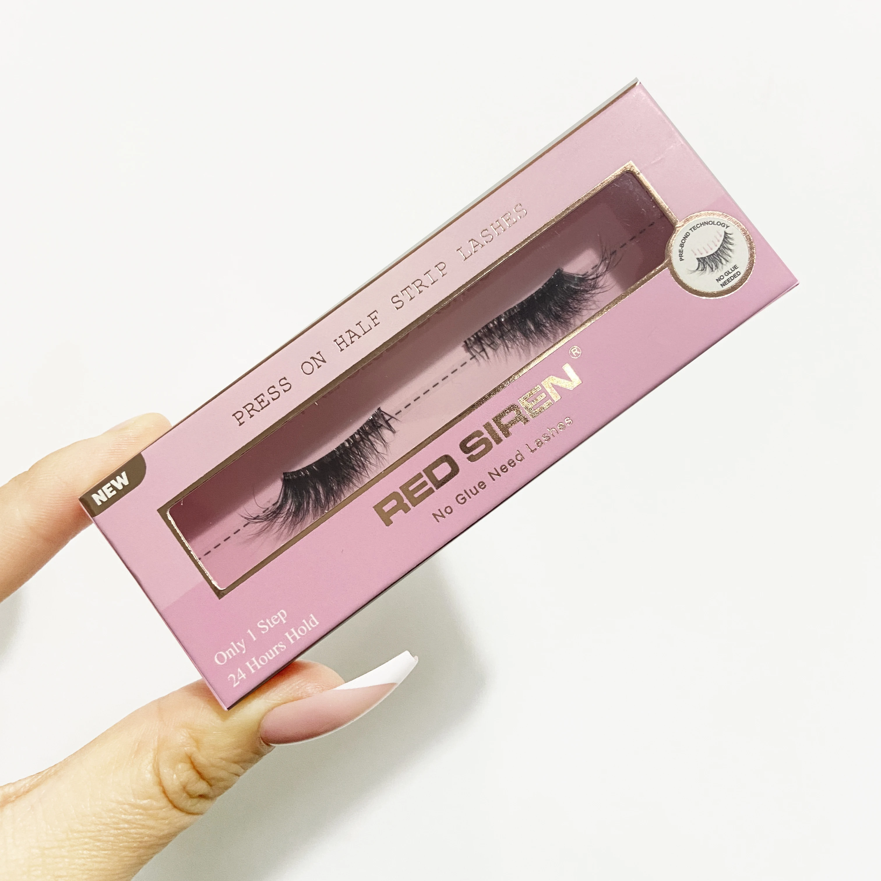 زوج واحد/صندوق الموضة الطبيعية Cateye قبل لصقها نصف جلدة لا حاجة للغراء الصحافة ذاتية اللصق على الرموش ماكياج بالجملة #2