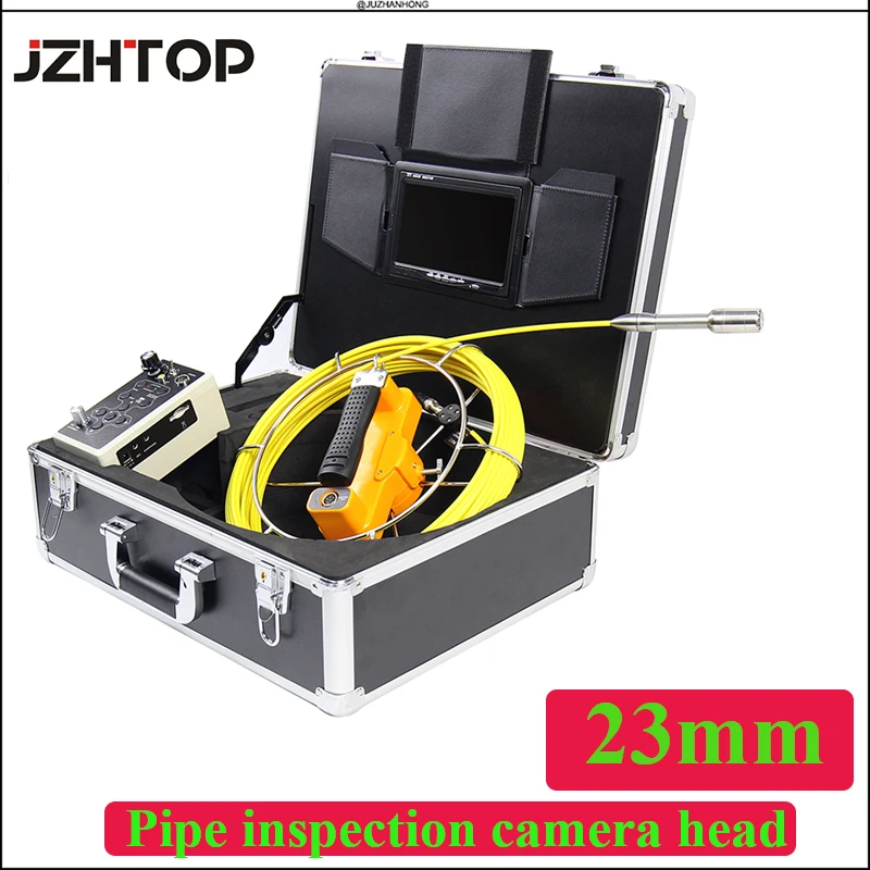 

20M Cable DVR Drain Pipe Sewer Pipeline Inspection Carera Video Snake With 8G SD Card 7mm Cable 7 Inch Color LCD 12Pcs Leds Cam