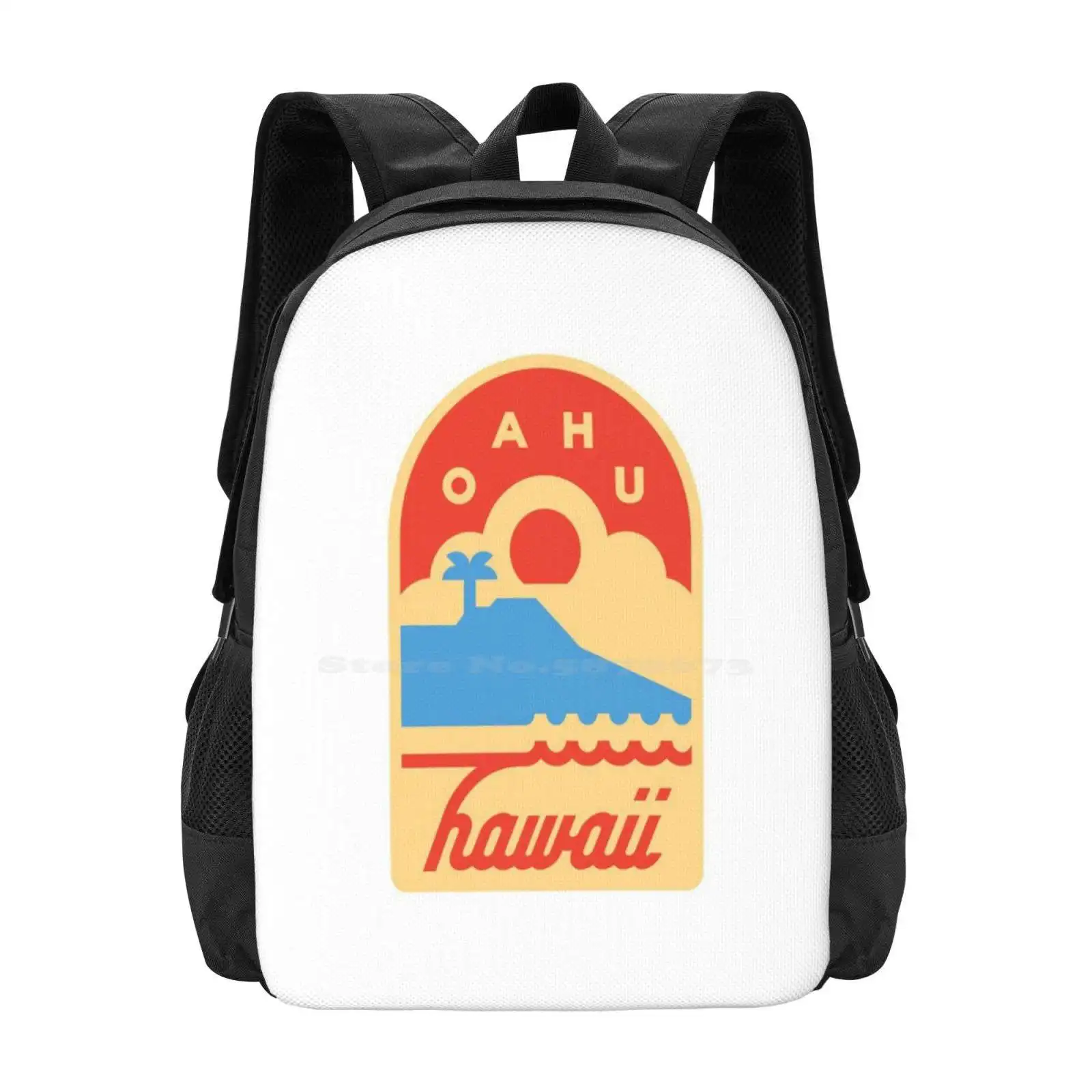 

Oahu-Hawaii-Usa Backpack For Student School Laptop Travel Bag Aloha Hawaiian Oahu Lanikai Waikiki Beach Honolulu Maui Kaui Usa