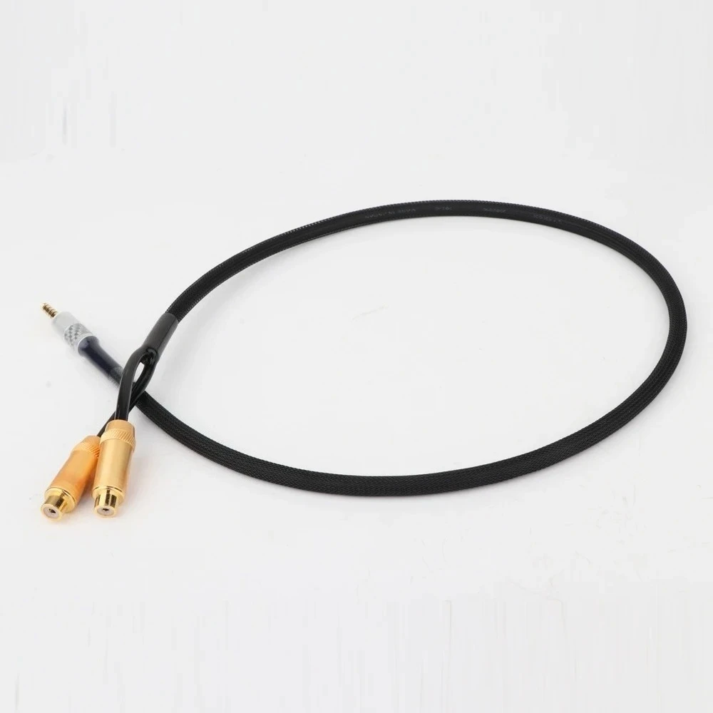 

4.4mm to 2 RCA Female adapter cable HiFi Audio OFC Earphone Cable, Female Plug Interconnect Cable, Hi-end