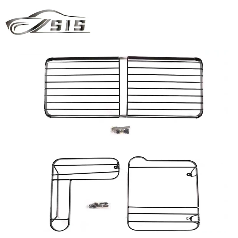 2004-2018 سنة De-fe-nd-er غطاء المصباح الأمامي المقاوم للصدأ 90/110 مادة الصلب مصباح الحرس مصابيح السيارة الأمامية حماية السيارات السيارات Pa #3