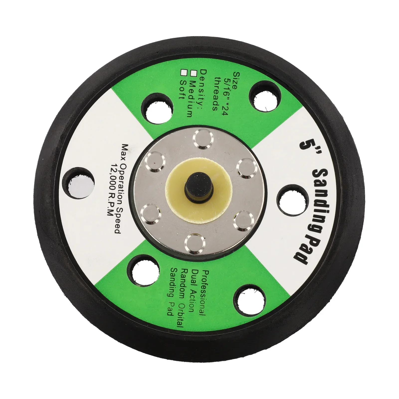 125mm 5 inch Backing Pad with 5/16-24UNF Thread and 6 Hole Design for Sander Polisher Tools Operating at 10000 RPM