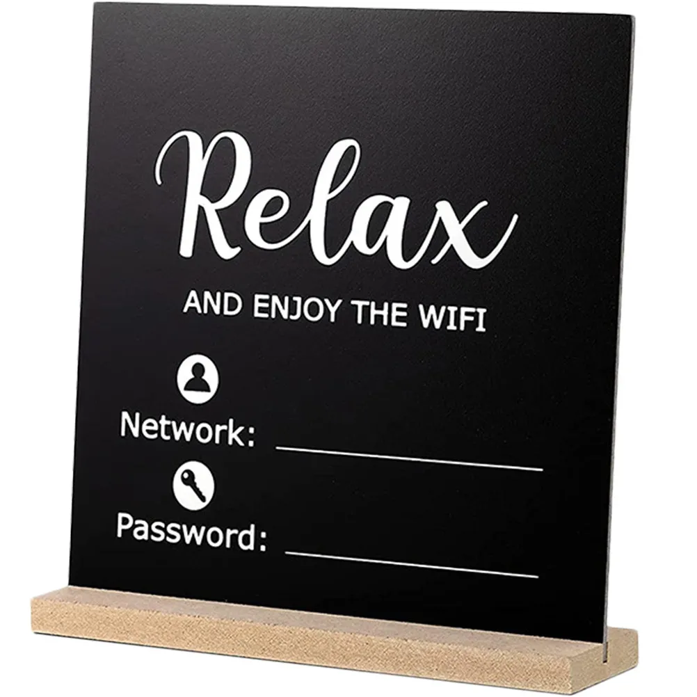 

Отдельно стоящая деревянная доска для Wi-Fi с указанием пароля в стиле меловой доски для дома, магазина, отеля, кафе, общественных туалетов (для обеспечения безопасности)