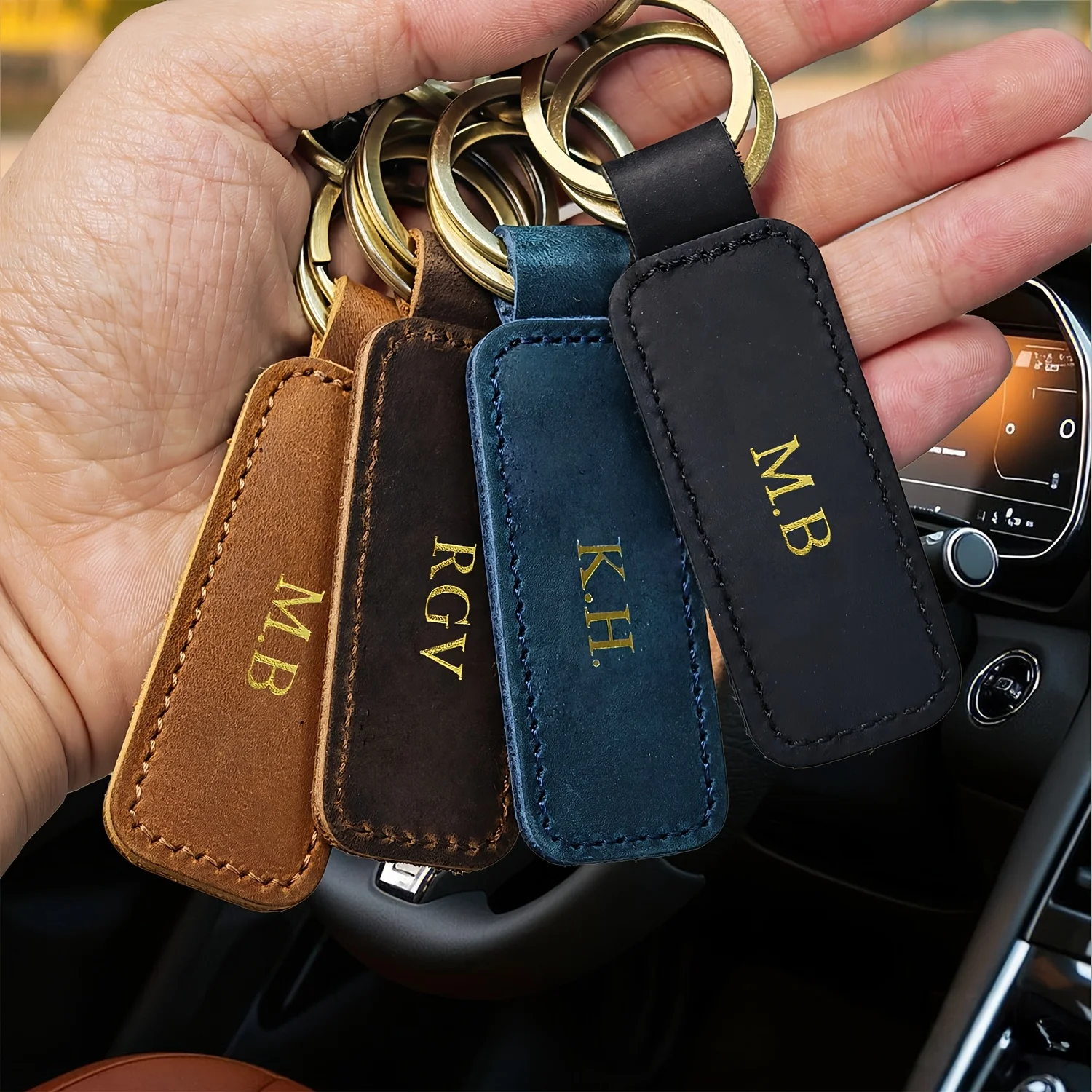 Nome personalizado moda masculina feminino couro do plutônio chaveiro vintage criativo pingente artesanal pequeno presente diy presente chaveiro do carro