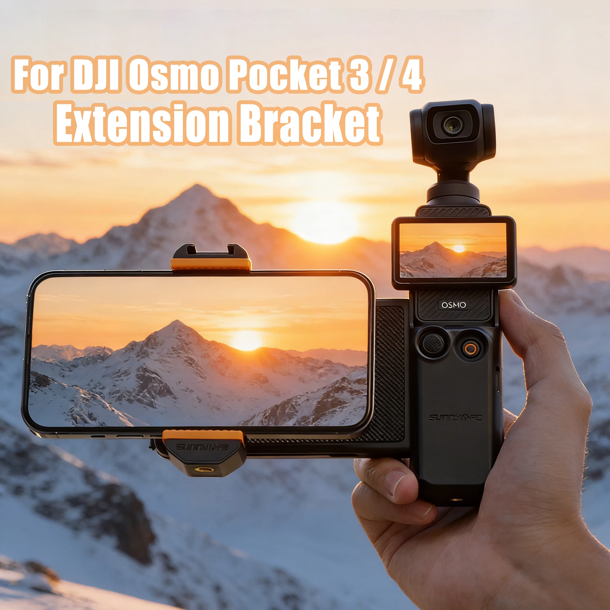 Support d'extension pour téléphone DJI Osmo Pocket 3, support portable pour adaptateur de poignée DJI Pocket 3/4, accessoires pour caméra