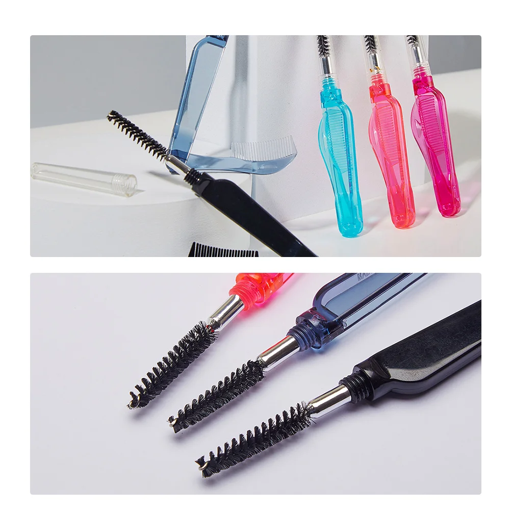 10Pcs Faltbare Augenbraue Kämme Wimpern Gestaltung Werkzeug Praktisches Zubehör Augenbraue Kosmetik Werkzeug Make-Up