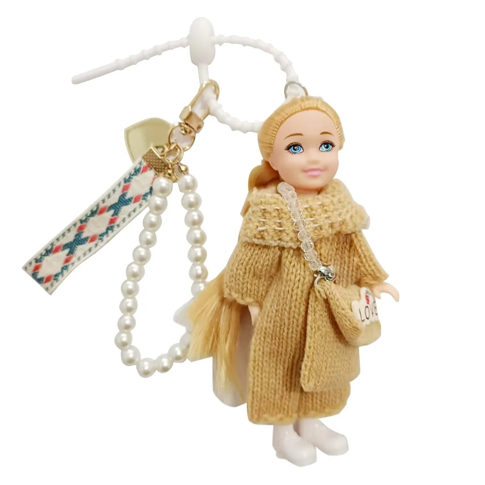 

New Cute Doll Pendant Hanging Ornament DIY Change Clothes Car Key Ring Bag Charm