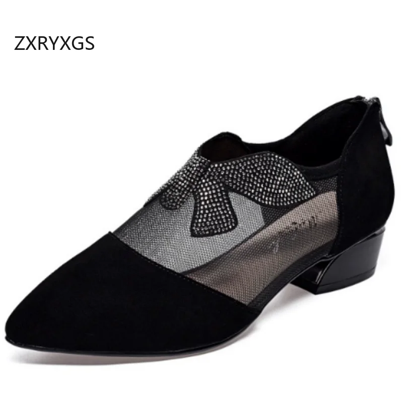 zxryxgs-frosted-sheepskin-mesh-sandals-rhinestone-shoes-fashion-sandals-2026-pointed-tip-women-black-sandals-heel-high-3-5-cm