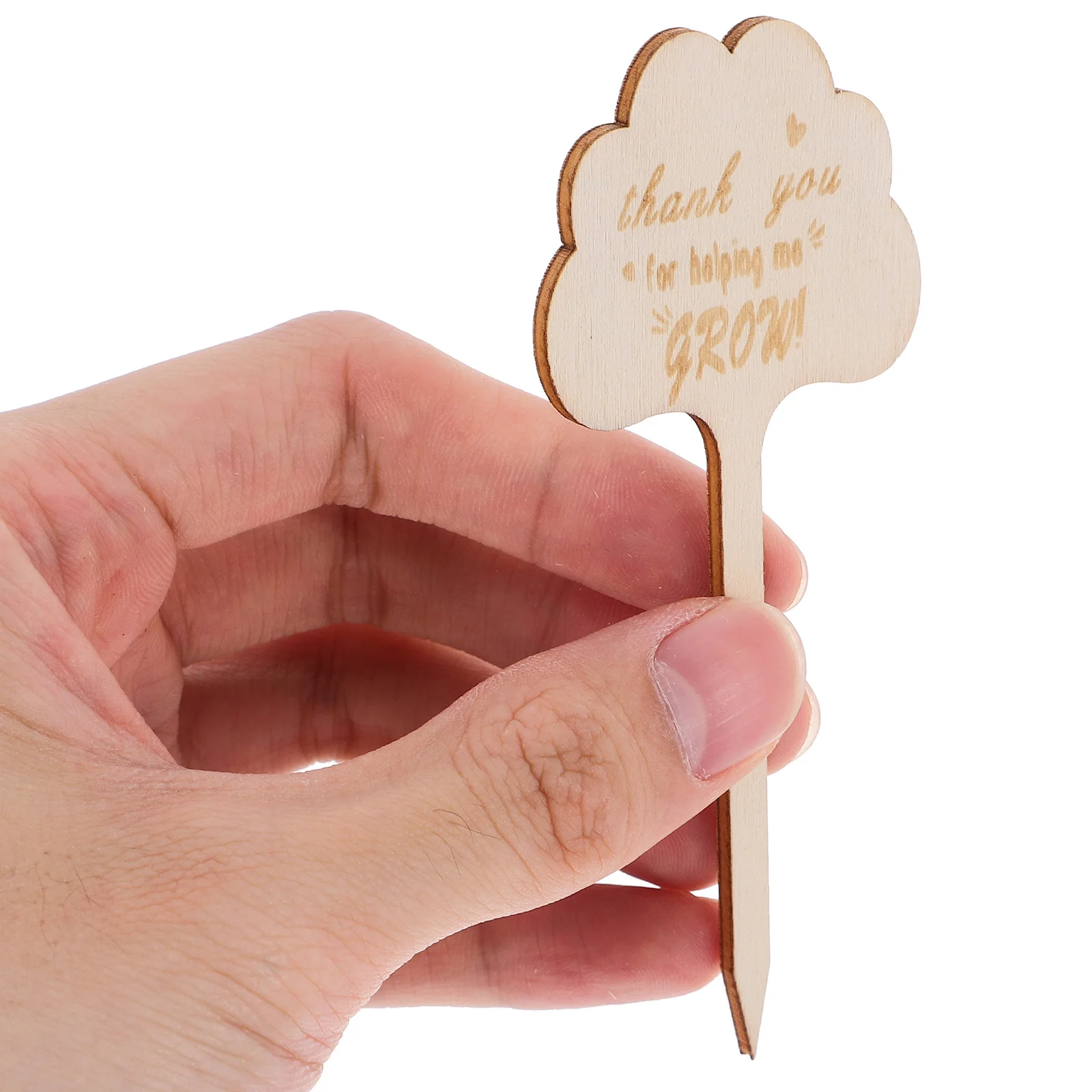 25 قطعة من ملصقات نباتات الخيزران علامات حديقة خشبية علامات قابلة للكتابة للعصارة والأعشاب والزهور شكرًا لك على مساعدةني في نمو المعلم