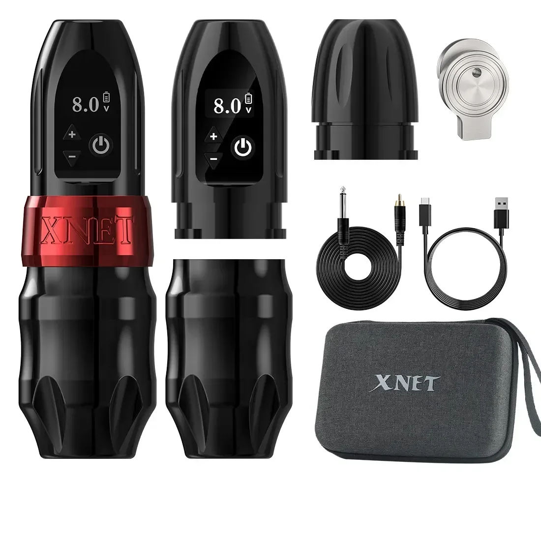 XNET Wireless Tattoo Machine Rotary Battery Pen Strong Coreless Motor LCD Digital Display for Artist Body Permanent Makeup