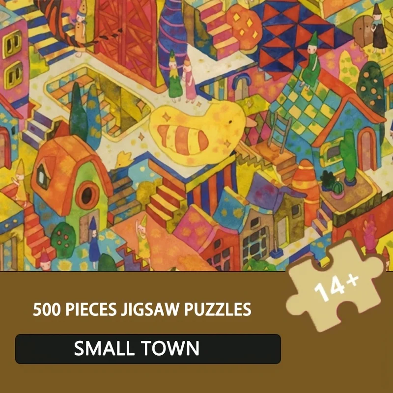 

Charming Small Town 500pcs Jigsaw Puzzle 737x238mm Perfect for Adults Indoor Decor Ideal Gift for Christmas And New Year
