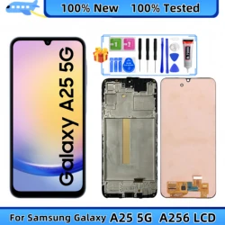 LCD Display Touch Screen Digitizer Assembly Replacement, Samsung Galaxy A25 5G, A256, SM-A256E, A256B, A256U, A256B, DS