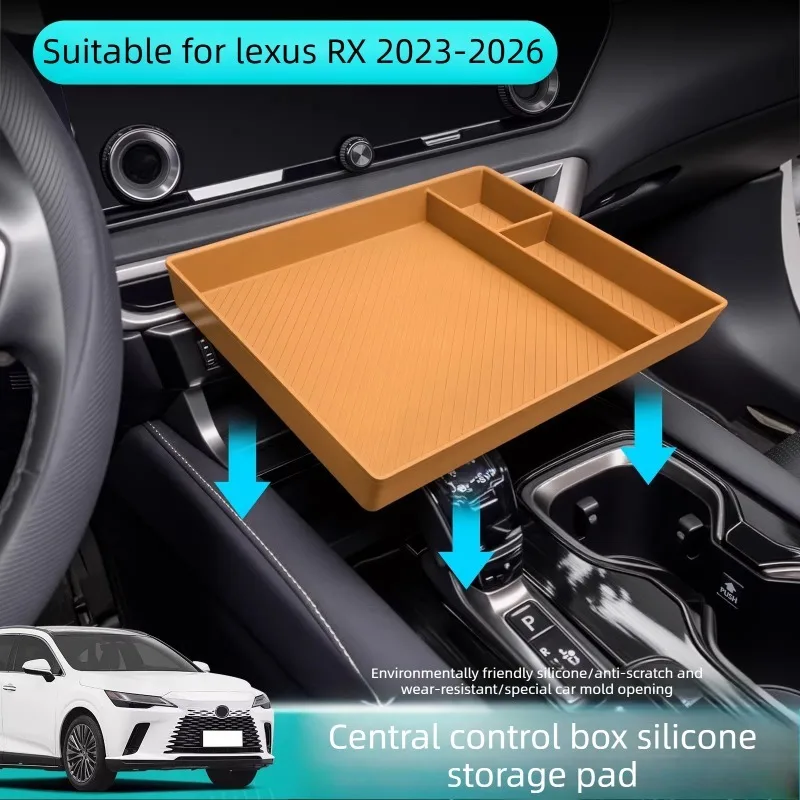 

Для Lexus RX300/350h RX 2023-2026: Силиконовый коврик-органайзер для центральной консоли, защитный коврик для хранения в салоне автомобиля, аксессуары для интерьера