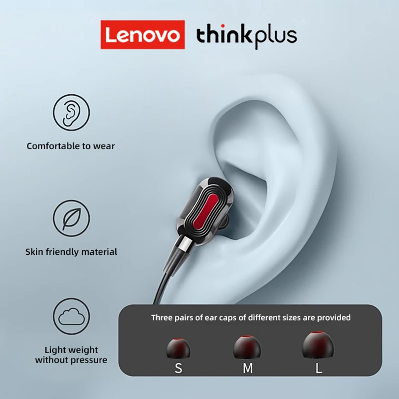 100% Original Lenovo HE05 Pro Bluetooth 5.0หูฟังไร้สายไฮไฟเสียงแม่เหล็กชุดหูฟังกีฬาหูฟัง