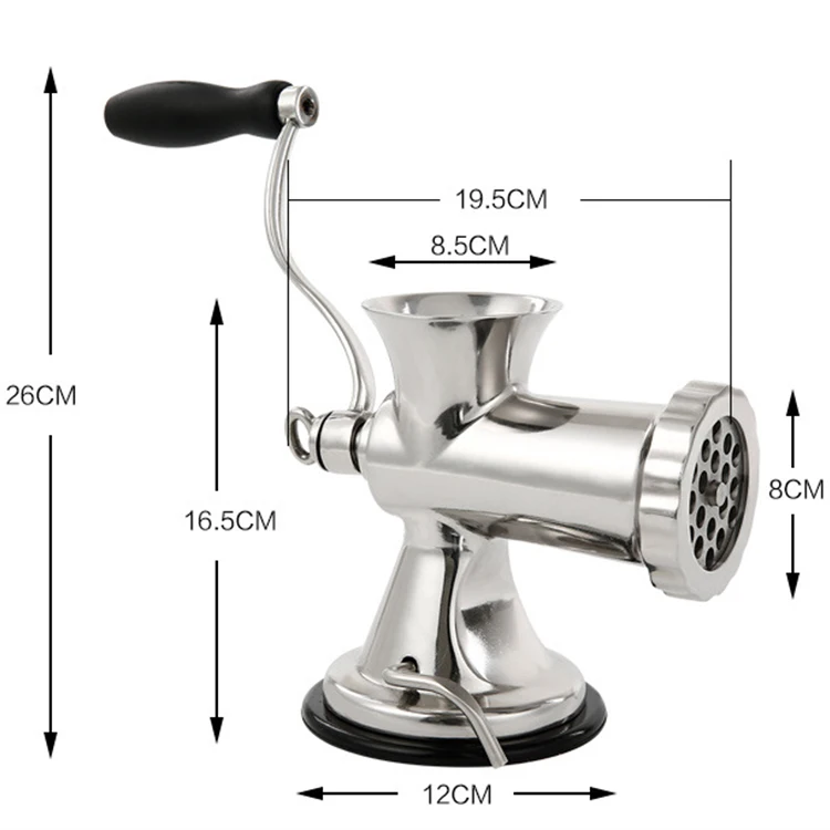 Manual Stainless Steel Alloy Aluminum Enema Mincer Machine Meat Grinder Mincer Manual Meat Grinder