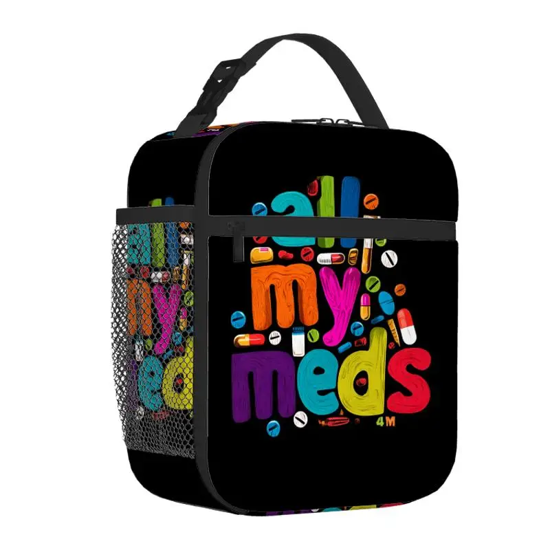 1pc 1pcs 1pc 1pcs "All My Meds" Thermal Medication Bag - Insulated Portable Cooler Suitable for Home, Office, Travel - Reusable
