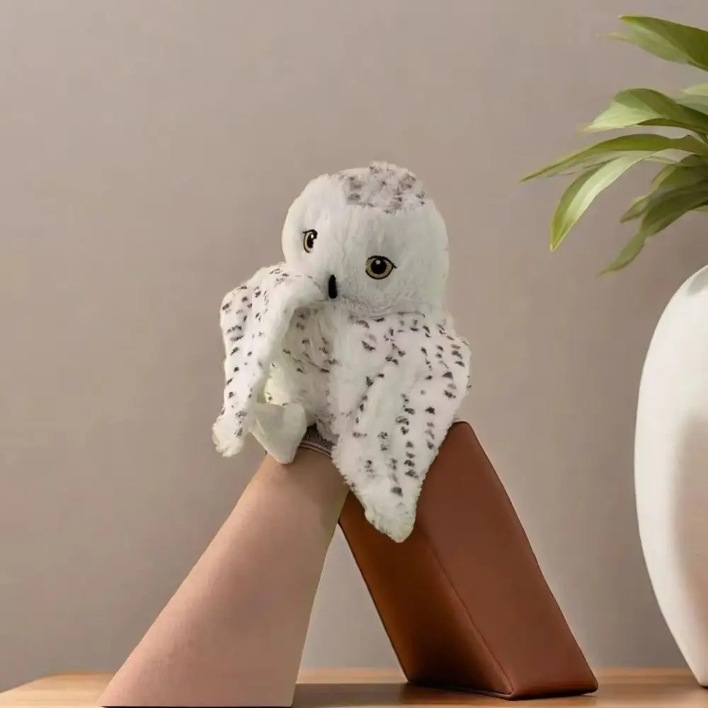 Animais brinquedos simulado coruja mão fantoche mão dedo educacional história fantoche dos desenhos animados kawaii bonecas recheado coruja pai-filho