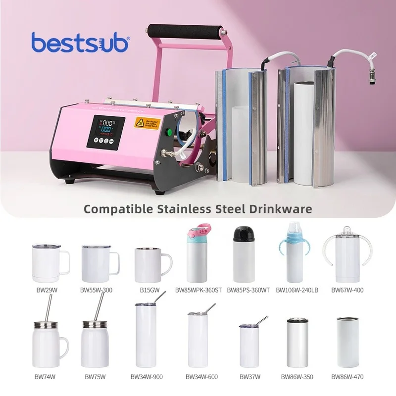 30oz 20oz 13oz 18oz  2 in 1 Transfer  Glass Tumbler Machine Sublimation Heat Press Machine Sublimation Mug Heat Transfer