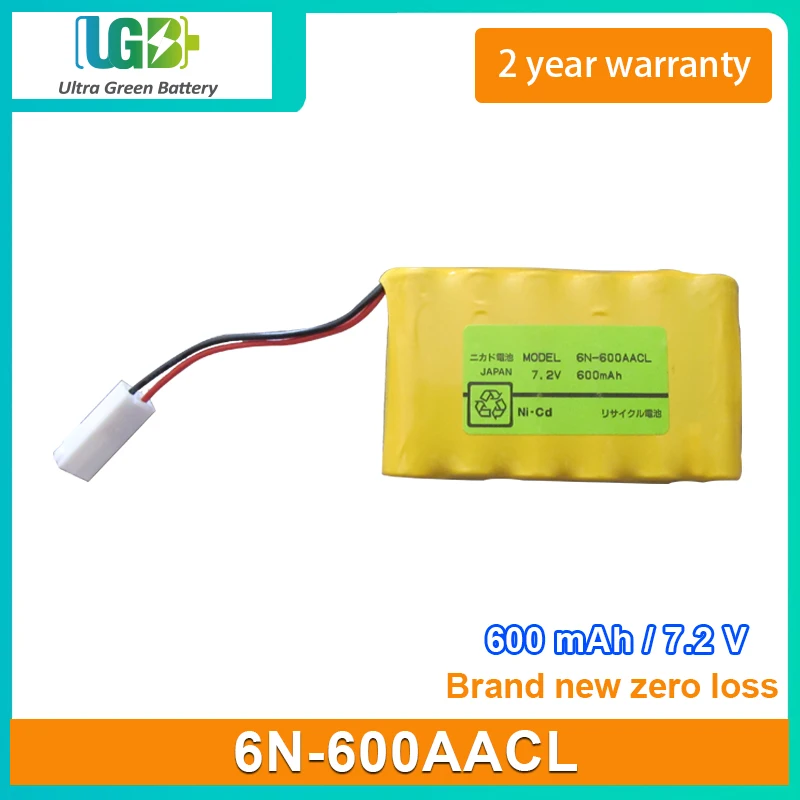 

UGB New battery For Sanyo Cadnica 6N-600AACL Rechargeable battery 7.2V 600mAh