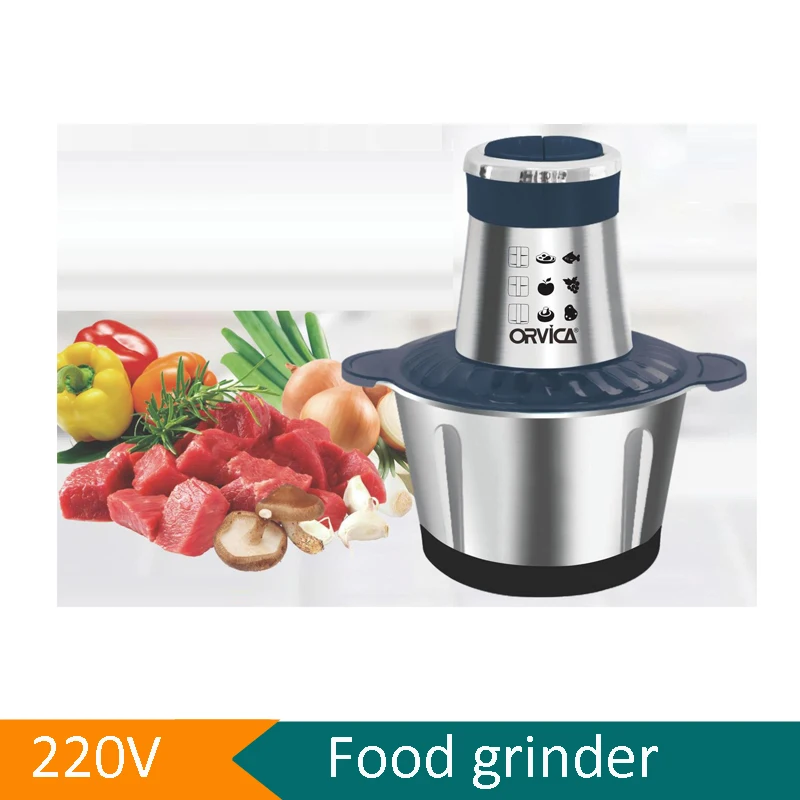 เครื่องบดเนื้อไฟฟ้า 2 ลิตร ลดราคา! เครื่องบดอาหารอเนกประสงค์ หั่นผัก ซอย สับ บด เครื่องปั่นในครัว