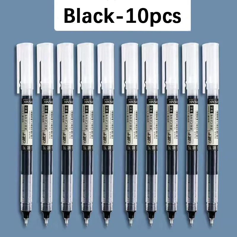 10 stuks hoge kwaliteit naaldtype gelpennen rechte vloeibare balpen Kawaii stationery school kantoorbenodigdheden schrijfkleuren