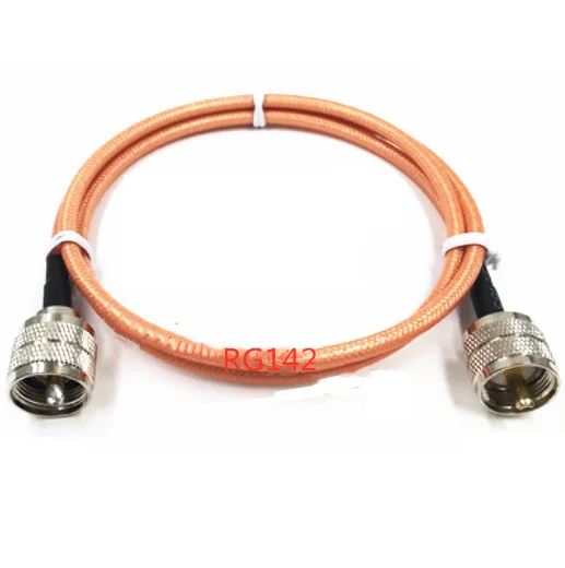 1pcs New custom made RG142 UHF PL259 SO239 Male Plug to UHF Male Connector RF Jumper pigtail Cable 10CM30CM50CM1M2M