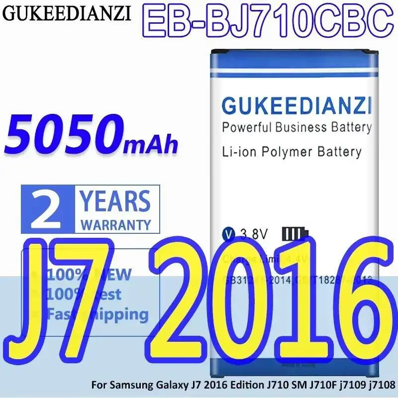 

Аккумулятор мобильного телефона EB-BJ710CBC 5050 мАч для Samsung Galaxy J7 2016 Edition J710 SM J710F J7109 J7108 EB BJ710CBC