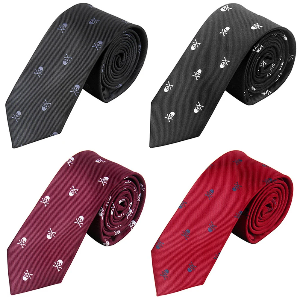 

Men's Ties Gothic Punk 1200-PIN 6cm/2.36" Skulls Necktie for Men Women Accessories галстук Gravata Corbata Regalos Para Hombres