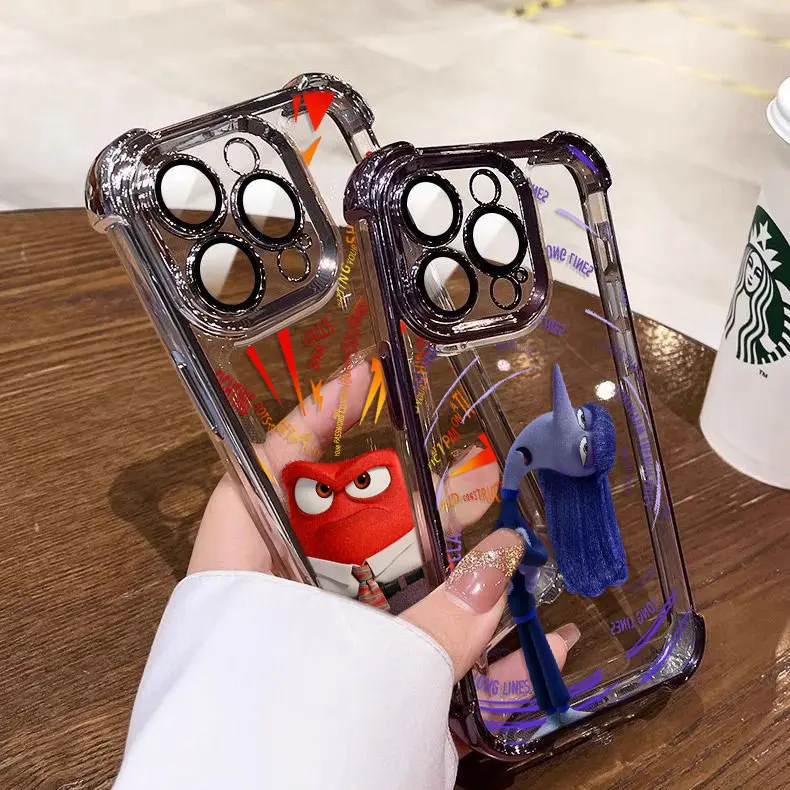 Inside Out 2 Disneys Phone Case For Samsung S25 S24 S23 S22 S21 S20 FE Note20 Plus Ultra Lite 5G Shockproof Glitter Armor Cover image 6