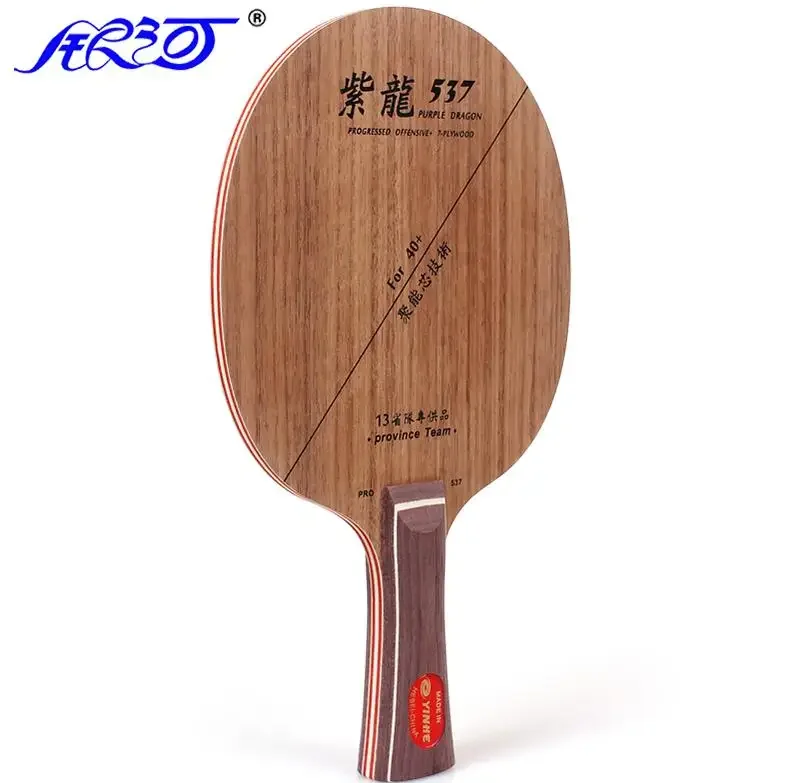 Original YINHE Purple Dragon 537 S Table Tennis Blade 7 Wood CLCR Structure Provincial Ping Pong Blade with Fine Support