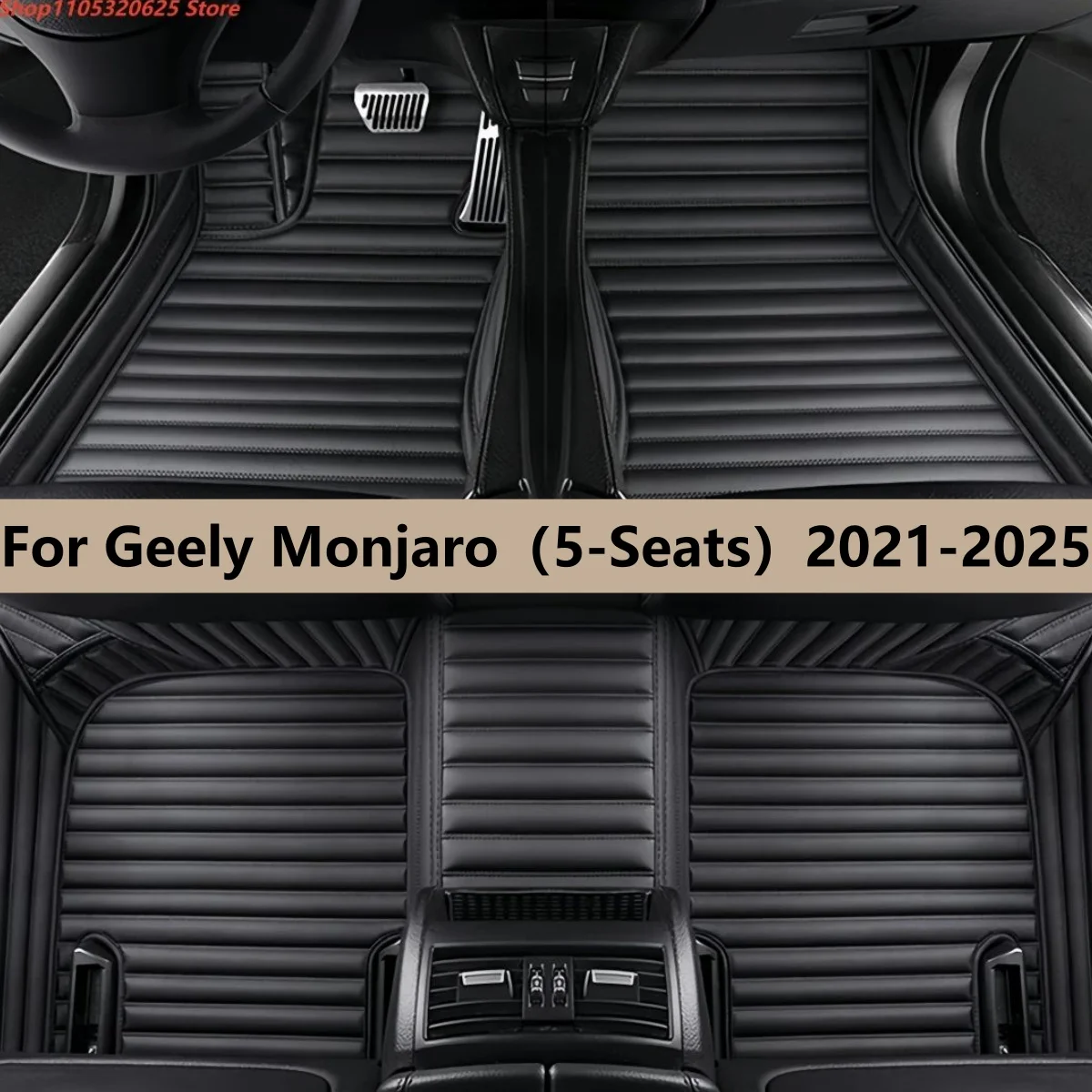 

Car Floor Mats For Geely Monjaro（5-Seats）2021 2022 2023 2024 2025 Auto Leather Carpet Pads Vehicle Full Set Foot Mat Rugs