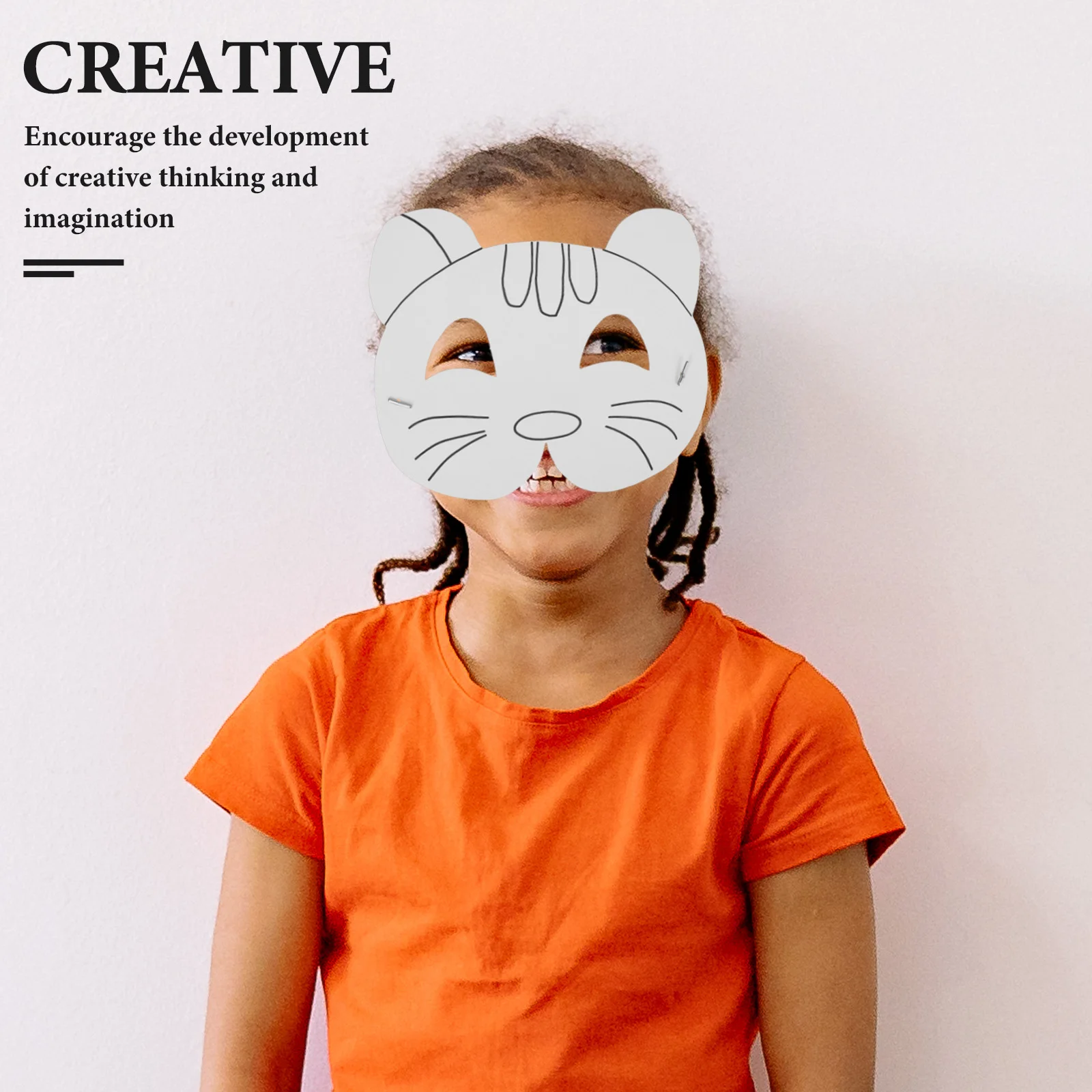 

10 Pcs Graffiti Mask DIY Masks to Decorate White Paintable Animal Halloween Blank