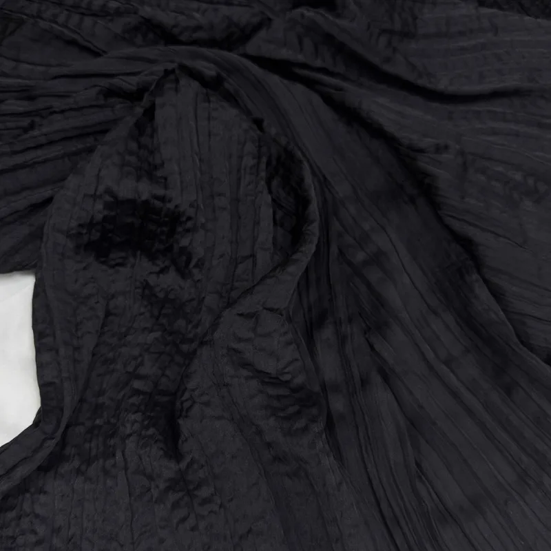 

Приятная для кожи ткань с мятой текстурой, легкая эластичная ткань с нерегулярными прессованными складками, весна-лето, рубашка, платье, материал, дизайнерская одежда