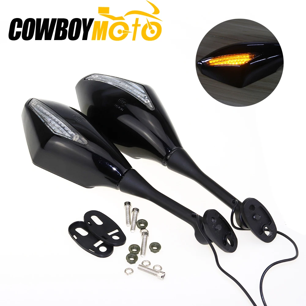 Motorcycle LED Turn Signal Rear View Side Mirrors For Honda CBR1000RR 2004 2005 2006 2007, CBR600RR 2003-2014 2010 2011 2012 13