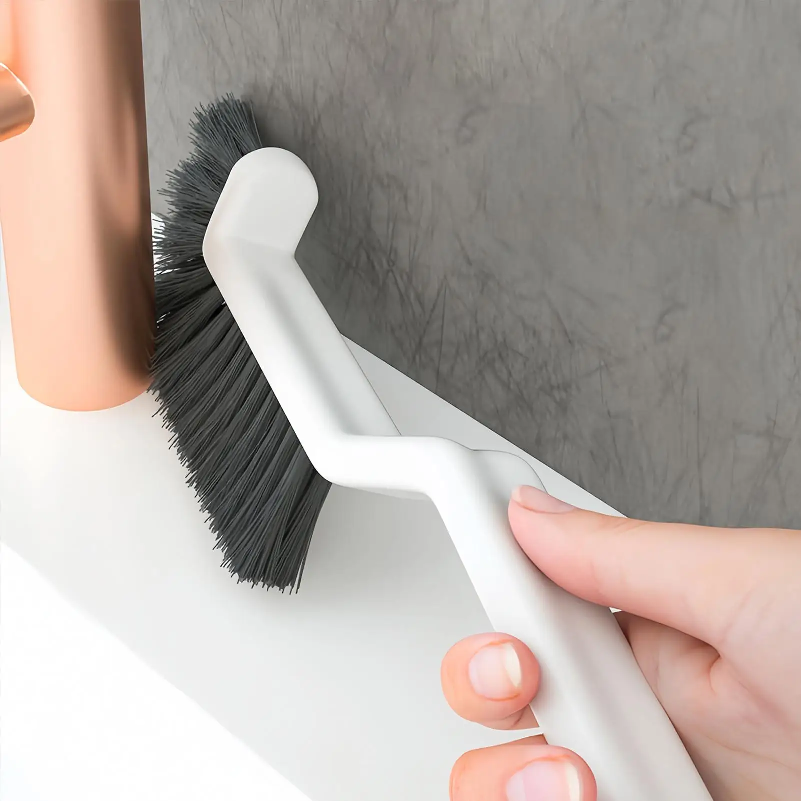 Picture 6: Hard Bristles Crevice Brush, Multipurpose Gap Cleaner for Bathroom Kitchen Toilet Tile Corner Daily Deep Cleaning Use