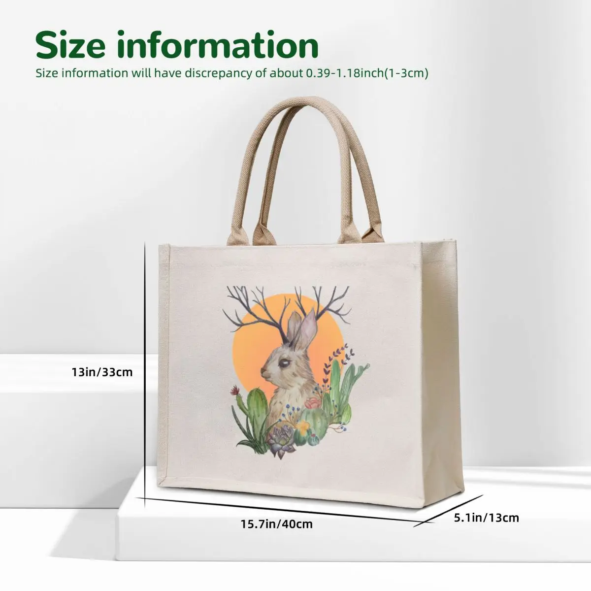 Jackalope Sunrise Tote Bag custom canvas bag Fabric bag Shopper shopping cart bags