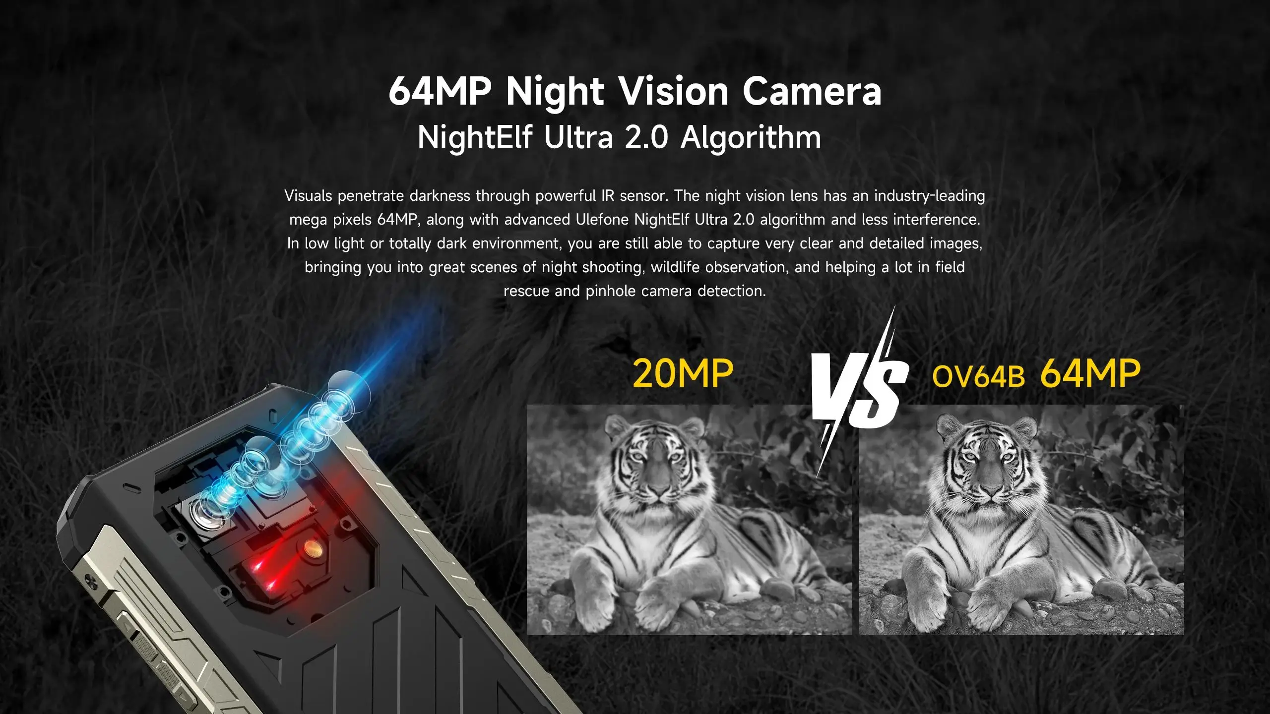 Ulefone Armor 22 pro Rugged Smartphone 6.58'' Android 16 Helio G200 8GB+128GB/256GB 64MP 6600mAh 33W 4G NFC Rugged Phone