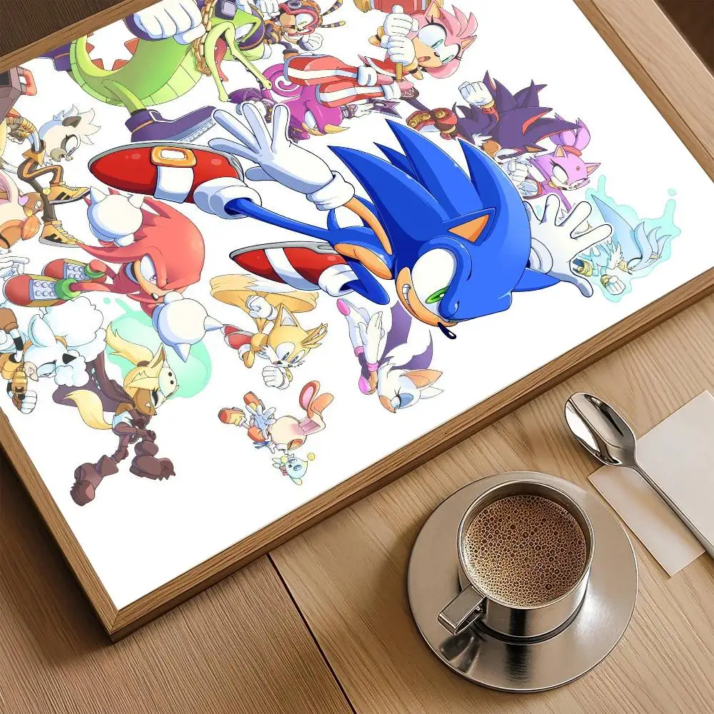 S-sonic -c ملصق جدار صورة فنية لغرفة المعيشة غرفة نوم غرفة اللعب بار نادي ديكور المنزل الحديث هدية #5